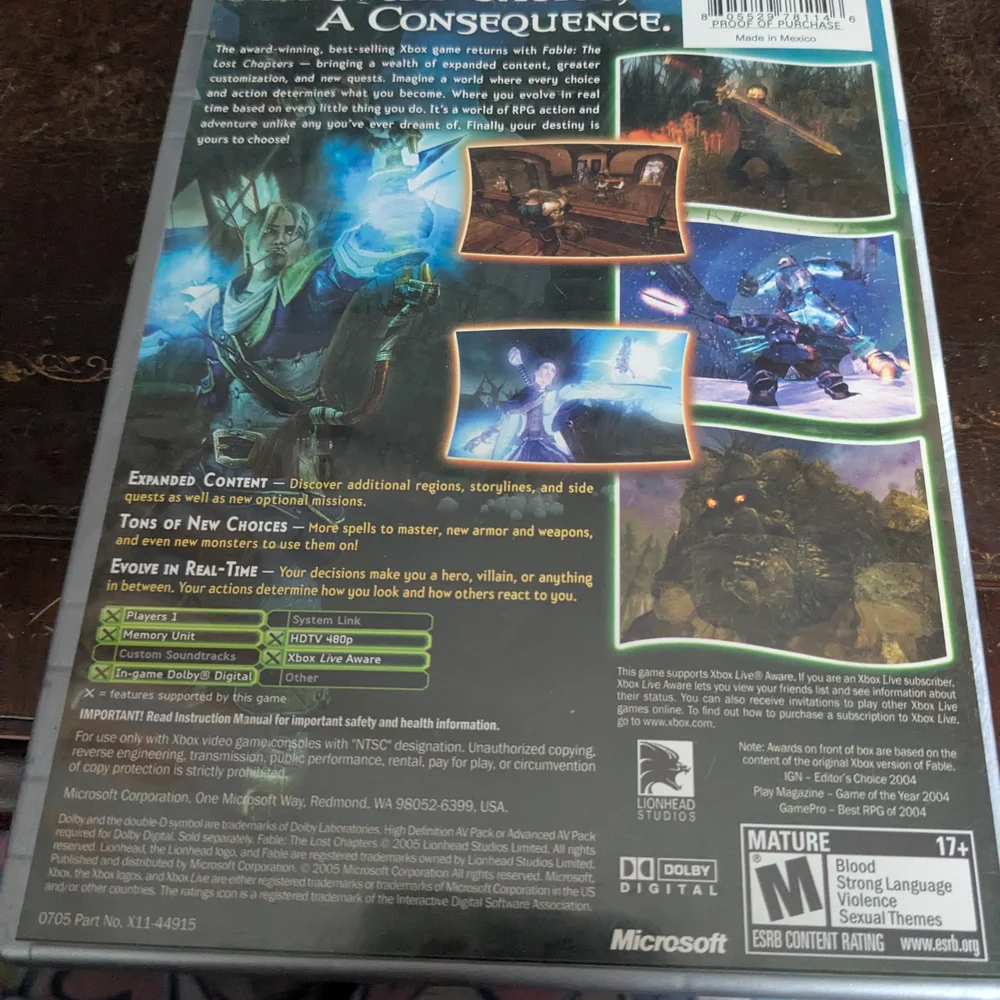 Fable: The Lost Chapters - Xbox Game by Microsoft